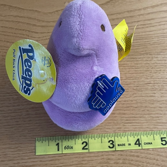 Applause Easter Peeps Plush Pull Back & Go Chick Purple Lavender Toy 4” Rare - Picture 10 of 10